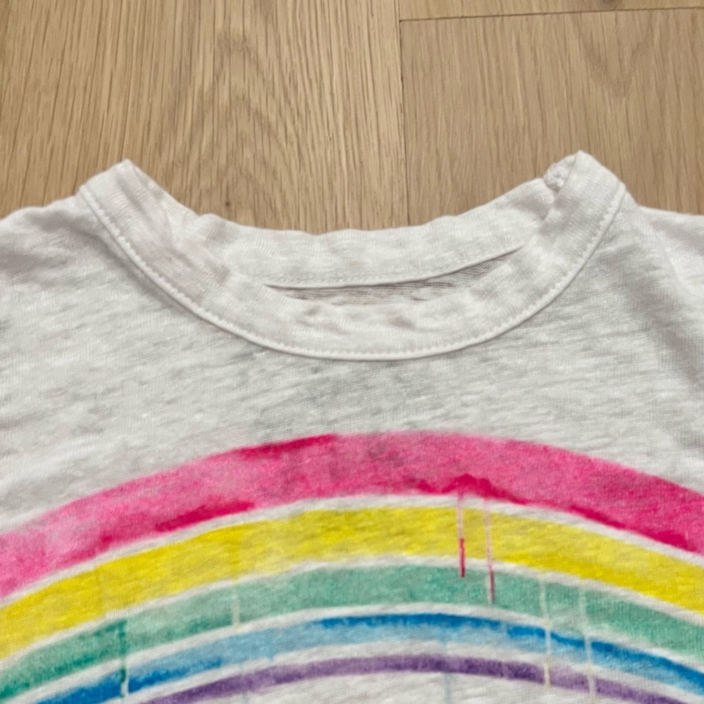 Chaser Rainbow Daze Linen Short Sleeve Tee Shirt Little Girls Toddler T-Shirt 2T - Picture 5 of 11